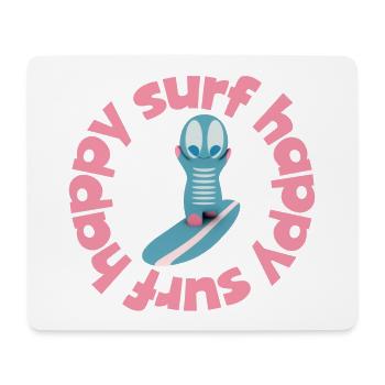 Lustige Surf-Kawaiifigur  - Mousepad (Querformat) - Weiß - Vorne