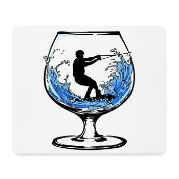 Surfing, Stunt Wakeboard, Kitesurfer, Water Ski - Mouse Pad (horizontal) - white - Front