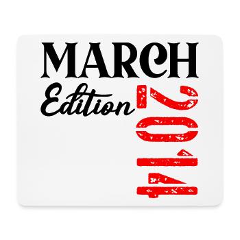 March 2014 - 13th birthday - Mouse Pad (horizontal) - white - Front