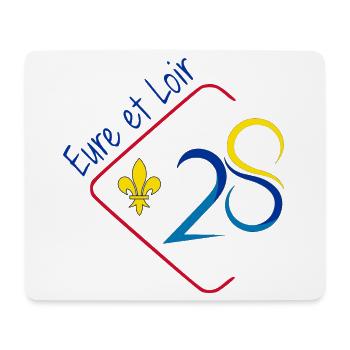 Eure et loir - Tapis de souris (format paysage) - blanc - Devant