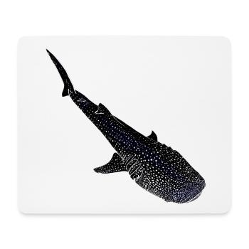 Whale Shark Glowing Silhouette - Mouse Pad (horizontal) - white - Front