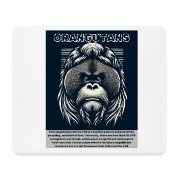 Orang-utans - Mousepad (Querformat) - Weiß - Vorne