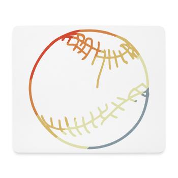 Baseball Ball Zeichnung - Mousepad (Querformat) - Weiß - Vorne