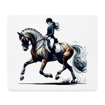 Dressurreiten Reiten Pferd Geschenk - Mousepad (Querformat) - Weiß - Vorne