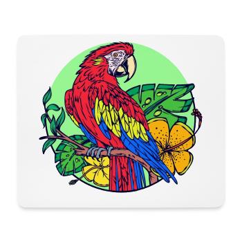 Vogel Tier Papagei Haustier Tropisch Zootiere - Mousepad (Querformat) - Weiß - Vorne