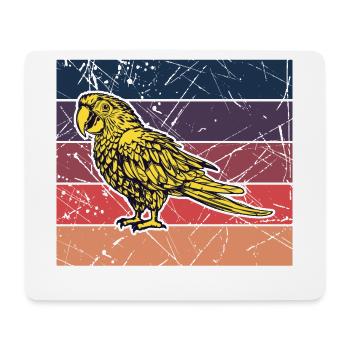 Haustier Tropisch Urwald Vogel Tier Papagei Zoo - Mousepad (Querformat) - Weiß - Vorne