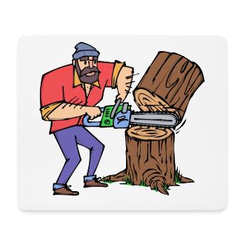 Wood Saw Sawdust Lumberjack Woodwork - Mouse Pad (horizontal) - white - Front