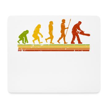 Forestier Bûcheron Evolution Bois de chauffage - Tapis de souris (format paysage) - blanc - Devant