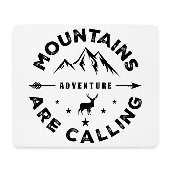 Les montagnes vous appellent - Aventure en plein air - Tapis de souris (format paysage) - blanc - Devant