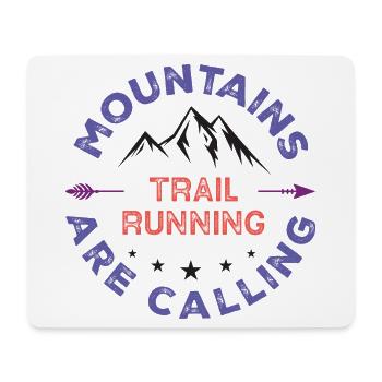 Trail Running - Mountains Are Calling - Mouse Pad (horizontal) - white - Front