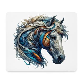 Pferd - Mousepad (Querformat) - Weiß - Vorne