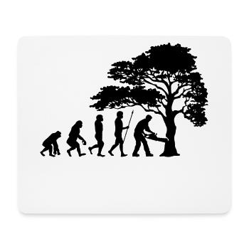 Lumberjack Tree Evolution Saw Sawdust - Mouse Pad (horizontal) - white - Front