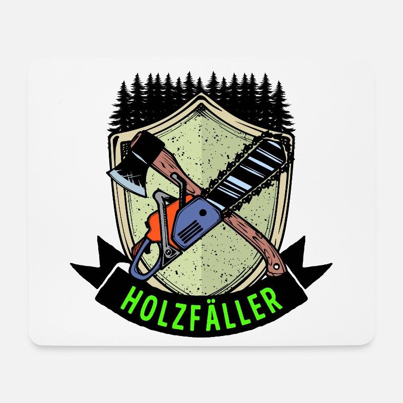 Axt Spruch Holzfäller Motorsäge Holzarbeit Säge - Mousepad (Querformat) - Weiß