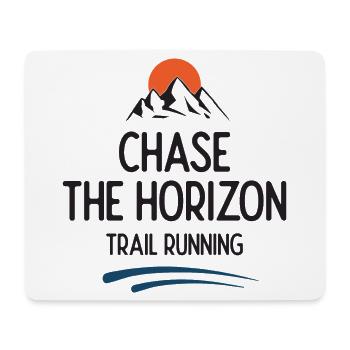 Trail Running - Chase The Horizon - Mouse Pad (horizontal) - white - Front