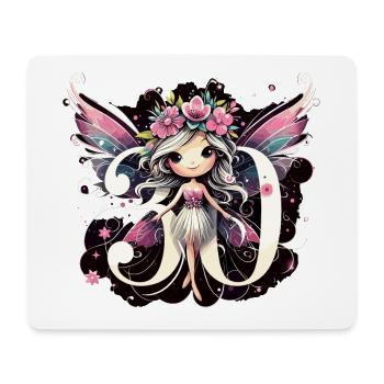 30 Jahre Fee Elfe süß blond Geburtstag Geschenk - Mousepad (Querformat) - Weiß - Vorne