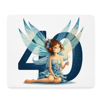 40 Jahre Fee Elfe süß Geburtstag Geschenk - Mousepad (Querformat) - Weiß - Vorne