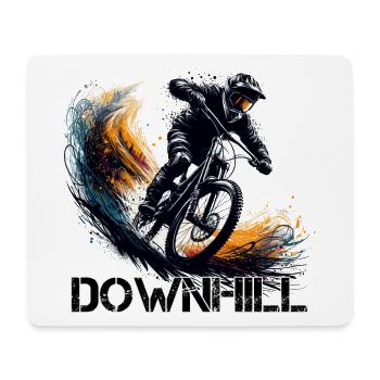 Downhill Down Hill MTB Mountainbiking Geschenk - Mousepad (Querformat) - Weiß - Vorne