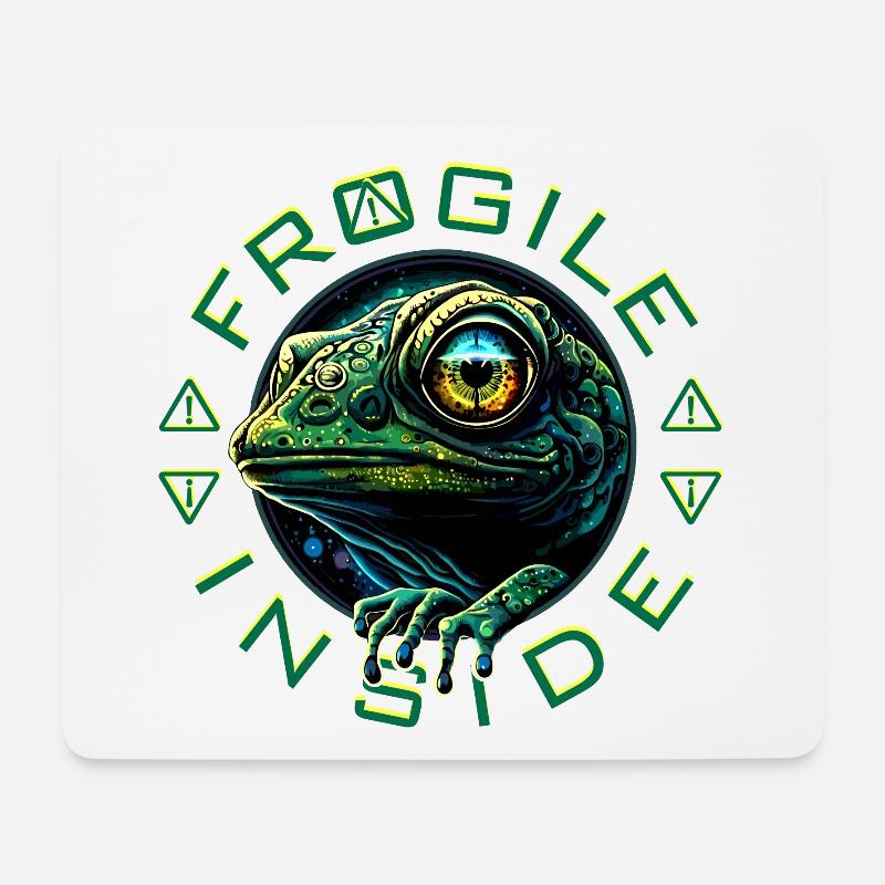 Frogile Inside - Tapis de souris (format paysage) - blanc