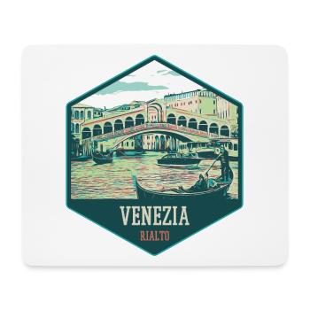 Illustration du Pont Rialto, Venise - Tapis de souris (format paysage) - blanc - Devant