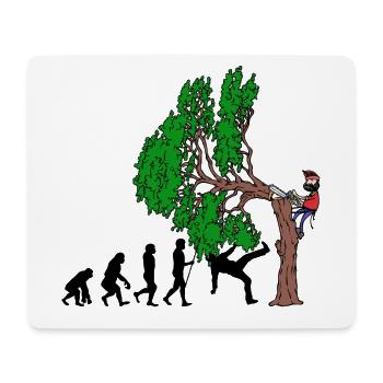 Tree Evolution Wood Lumberjack Lumberjack Forest - Mouse Pad (horizontal) - white - Front