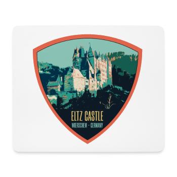 Illustration Eltz Castle, Moselle, Germany - Mouse Pad (horizontal) - white - Front