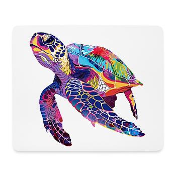 Schildkröte rainbow - Mousepad (Querformat) - Weiß - Vorne