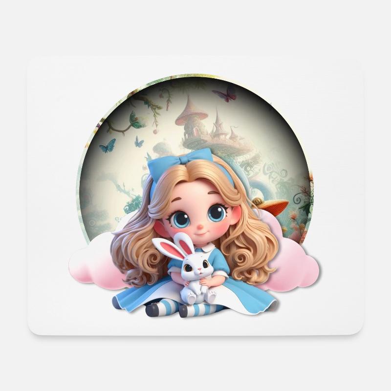 Alices Träume - Mousepad (Querformat) - Weiß