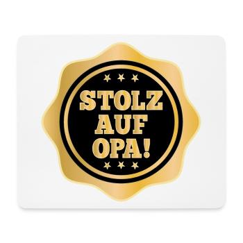 STOLZ AUF OPA - GROßPAPA - Mousepad (Querformat) - Weiß - Vorne