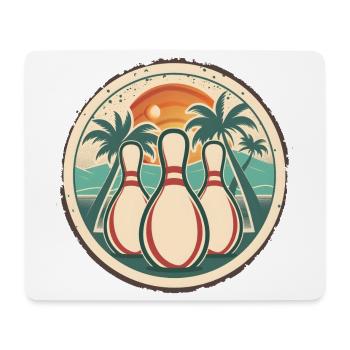 Bowling Grafik - Mousepad (Querformat) - Weiß - Vorne