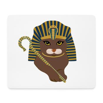 Chat pharaon - Tapis de souris (format paysage) - blanc - Devant