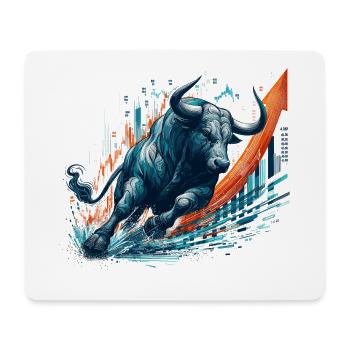 Finance Stocks Taurus Bull Wall Street Gift - Mouse Pad (horizontal) - white - Front