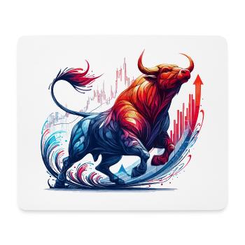 Finance Stocks Taurus Bull Wall Street Gift - Mouse Pad (horizontal) - white - Front