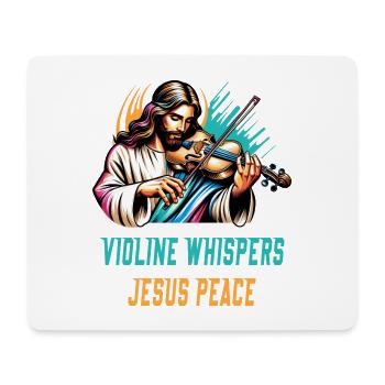 Violin whispers Jesus peace design - Mouse Pad (horizontal) - white - Front