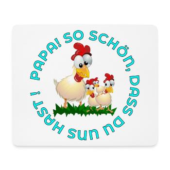 VATERTAG HÜHNER FAMILIE WERTSCHÄTZUNG - Mousepad (Querformat) - Weiß - Vorne