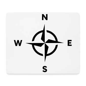 Kompass Navigation Orientierung Himmelsrichtung - Mousepad (Querformat) - Weiß - Vorne