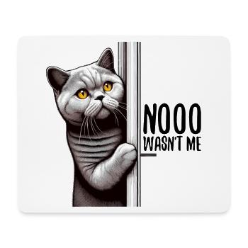 Nein war ich nicht BKH Blue Katze Geschenk - Mousepad (Querformat) - Weiß - Vorne