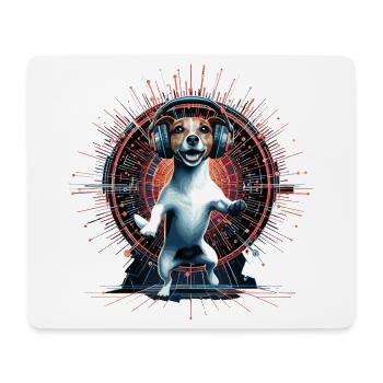 Jack Russell Terrier tanzt Musik Geschenk - Mousepad (Querformat) - Weiß - Vorne