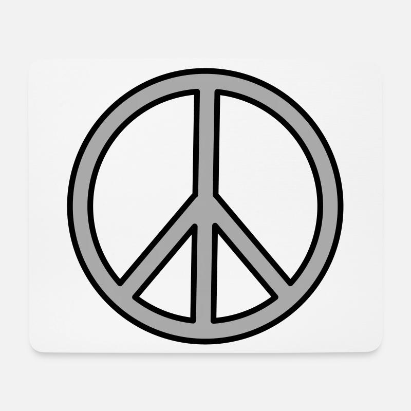 Peace Sign - Mouse Pad (horizontal) - white