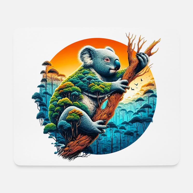 Koala - Mousepad (Querformat) - Weiß