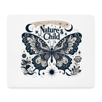 Nature's Child Butterfly Pattern - Mouse Pad (horizontal) - white - Front