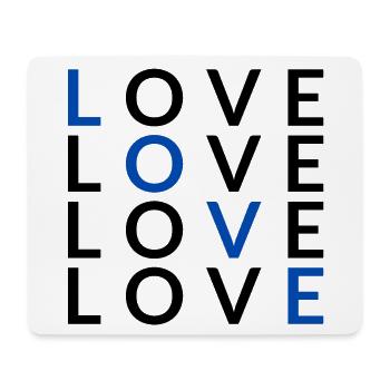 4 LOVE blue - Mousepad (Querformat) - Weiß - Vorne