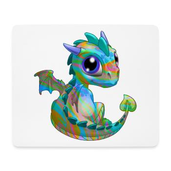 Baby Drache Psy| Niedlicher Psy Baby Drache - Mousepad (Querformat) - Weiß - Vorne