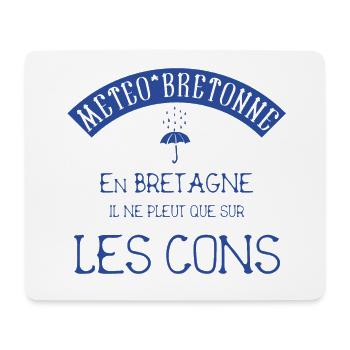 Météo bretonne Proverbe Breton sur la pluie BZH - Tapis de souris (format paysage) - blanc - Devant