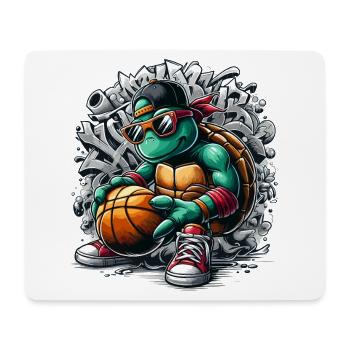 Basketball Turtle Sunglasses Graffiti - Mouse Pad (horizontal) - white - Front