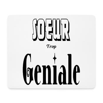 Sœur Trop Géniale Frangine - Tapis de souris (format paysage) - blanc - Devant