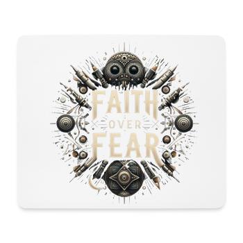 Faith Over Fear Steampunk - Mouse Pad (horizontal) - white - Front