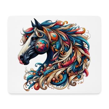 Pferd - Mousepad (Querformat) - Weiß - Vorne