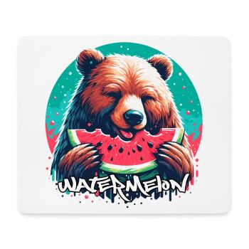 Watermelon Bear Yummy Gift - Mouse Pad (horizontal) - white - Front