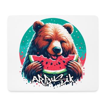 Watermelon Arbusik Bear Yummy Gift - Mouse Pad (horizontal) - white - Front