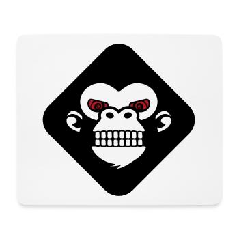 Gorilla teeth logo - Mouse Pad (horizontal) - white - Front